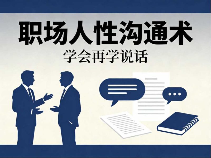 《职场人性沟通术学会再学说话》视频教程-知行合一35社区